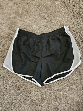 Black Women's Athletic Running Shorts with White Trim